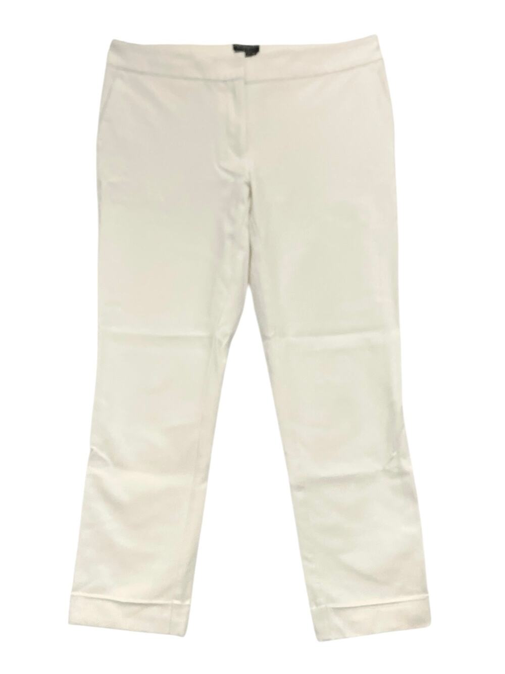 Ann Taylor Factory Signature Women's Straight White 25" Inseam Ankle Pant SZ 4